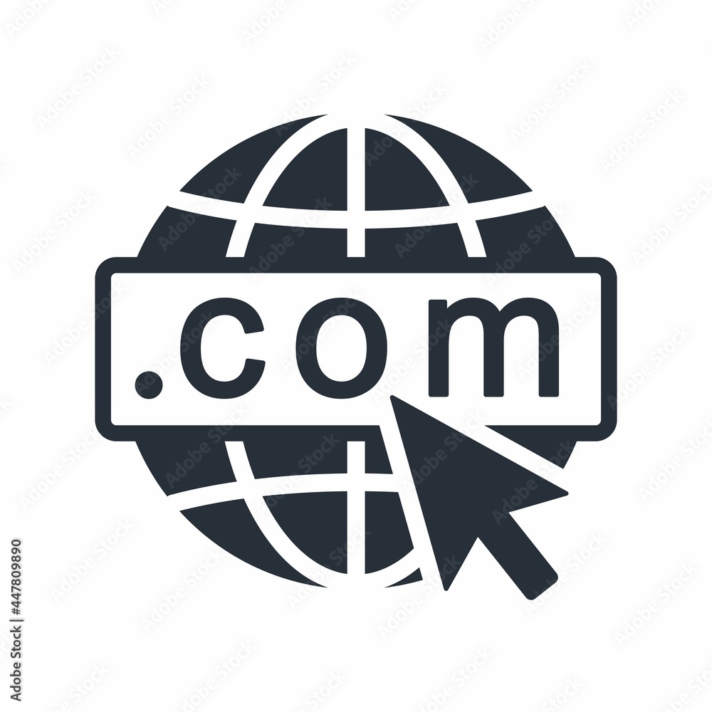Poster domain dot com sign. vector icon isolated on white background.