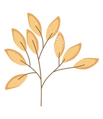 Obraz premium branch with yellow leaves