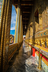Temple of the Emerald Buddha Wat Phra Kaew Grand palace  at Bangkok