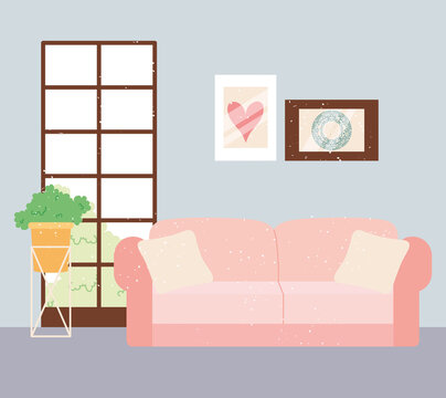 living room illustration