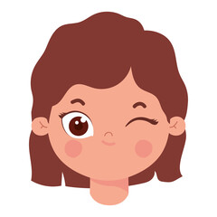 female child winking