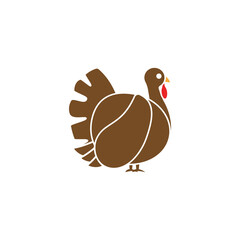 Turkey bird icon design template vector isolated illustration