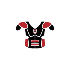 American football armor icon design template vector isolated illustration