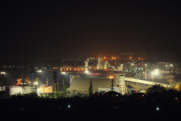 Beautiful view of illuminated city at night