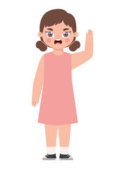 young girl with rage