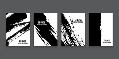 Vector modern grunge brush design template cover.