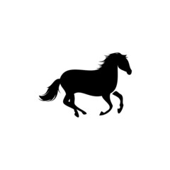 Fototapeta na wymiar Horse running icon design template vector isolated illustration