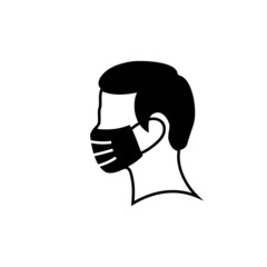 Face mask icon design illustration