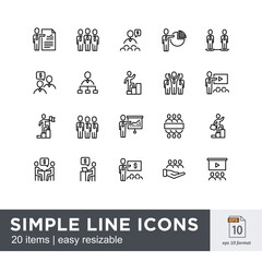 icon set related to business people