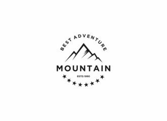 Fototapeta na wymiar adventure logo in white background