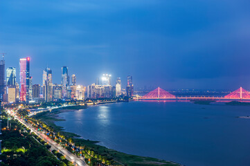 Obraz premium city skyline at night