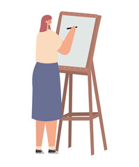 Fototapeta premium artist woman illustration