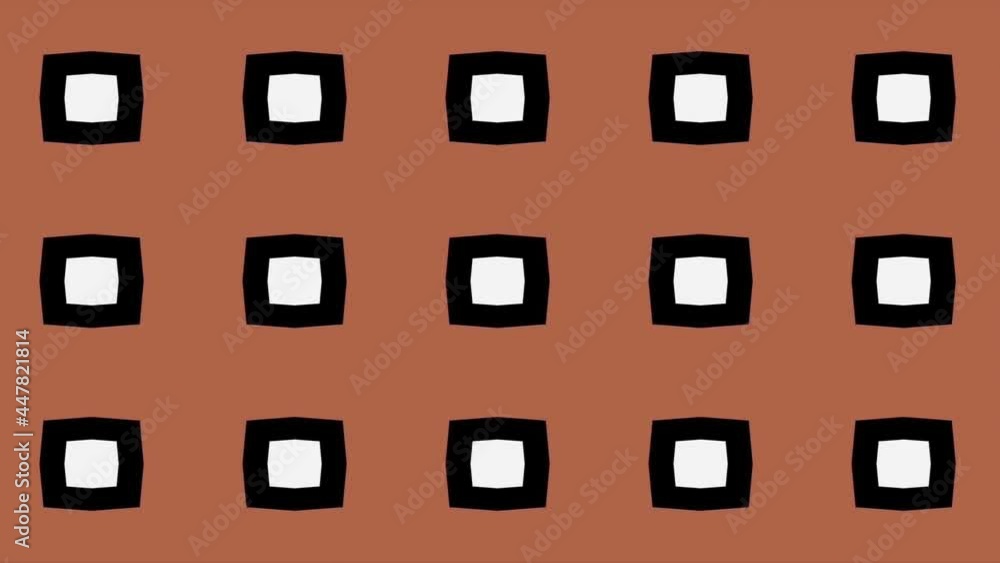 Poster brown background with small cubes popping up eliminating the background.