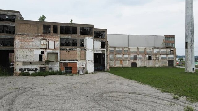 Run Down factory and the surrounding grounds.