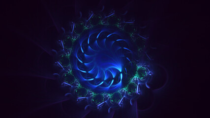 Obraz premium 3D rendering abstract round light background