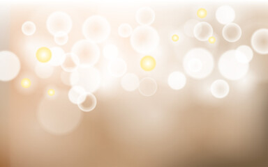 Abstract Blurred Gold Light Bokeh Effect for Cover Decoration or Background