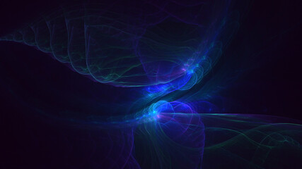 Naklejka premium 3D rendering abstract multicolor fractal light background 