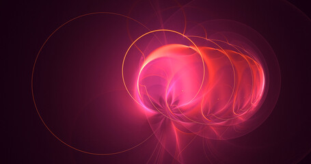 3D rendering abstract multicolor fractal light background
