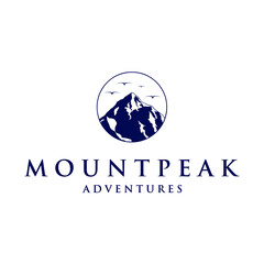 mount peak mountain logo vector icon illustration
