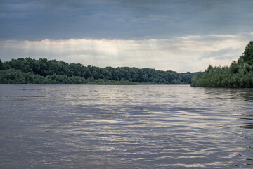 Dniester river in summer months