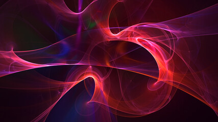 Obraz premium 3D rendering abstract multicolor fractal light background