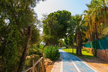 ANTALYA, TURKEY: The road to Konyaalti beach in summer in Antalya.