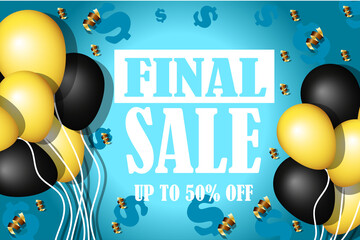 Final sale banner. Illustration for Final sale