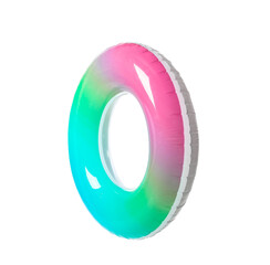 Inflatable ring on white background