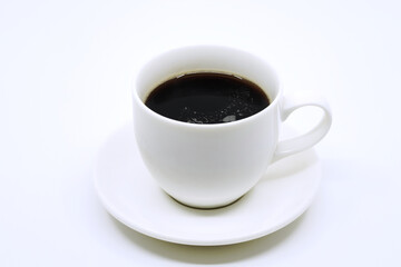 Fototapeta na wymiar cup of coffee on white background