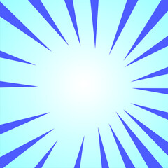 blue pop art background retro cartoon explosion rays vector illustration. cartoon explosion