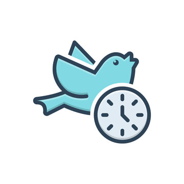 Color illustration icon for early morning 