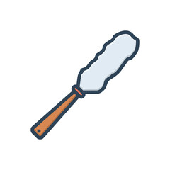 Color illustration icon for duster