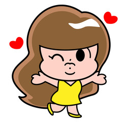 女子　女性　女の子　かわいい　エステ　風俗　イラスト素材