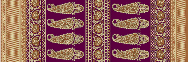Beautiful traditional stole with textile Print Designing