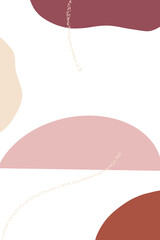 Abstract Modern art with colorful shape on white background with blank space for add any  message