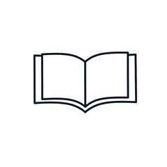 Open book icon stock illustration.