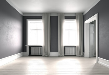 modern empty living interior.