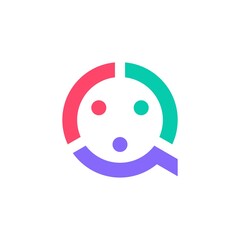 q letter people team family together logo vector icon illustration