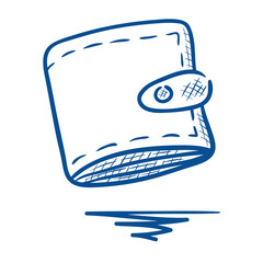 Hand drawn wallet illustration