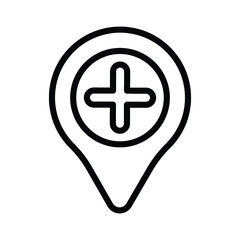Obraz premium Medical location icon