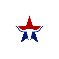 Long Horn Texas Logo Vector.