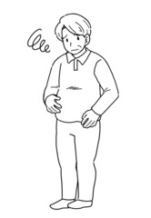 肥満男性のイラスト