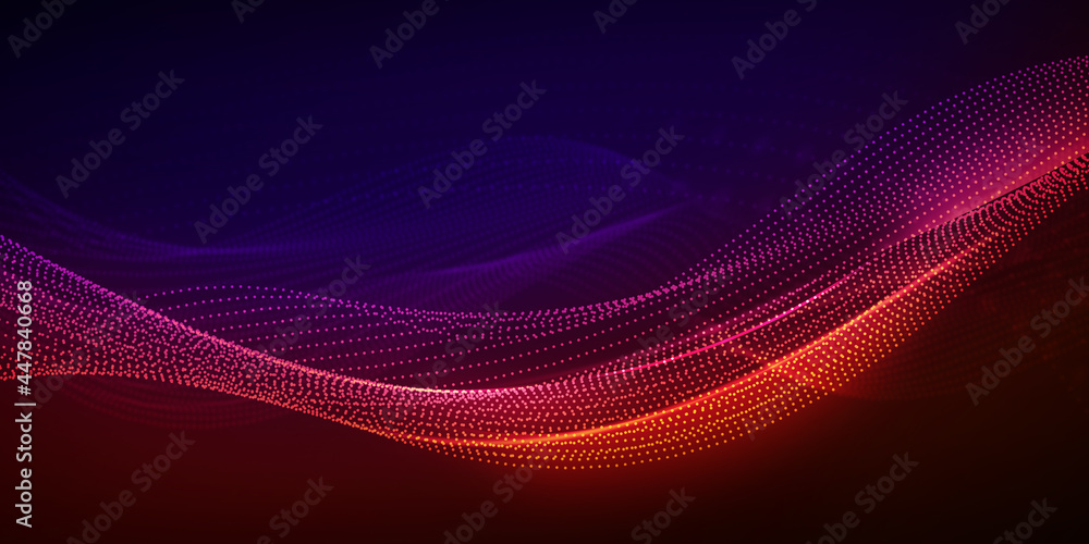 Poster new multi color particle shapes abstract background wallpaper concept. modern colorful gradient part