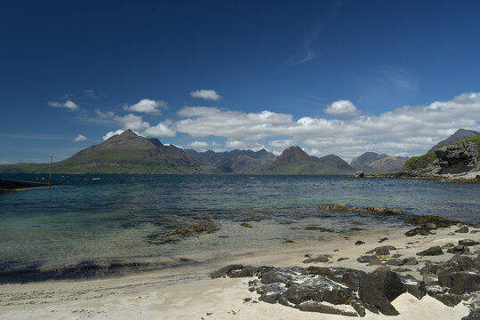 View from Elgol over Loch Scavaig to Cuillin range on Skye, Inner Hebrides, Scotland © davidyoung11111
