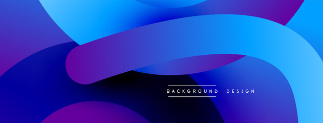 Abstract overlapping lines and circles geometric background with gradient colors