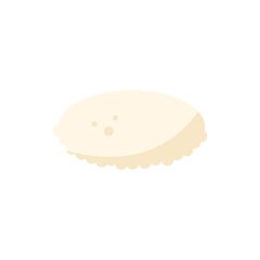 Rice ball for sushi roll. Asian food. Japanese, Chinese cuisine. Vector illustration, design element. Isolated on white background.