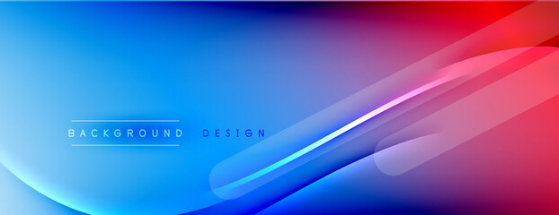 Abstract background - lines composition created with lights and shadows. Technology or business digital template. Trendy simple fluid color gradient abstract background with dynamic