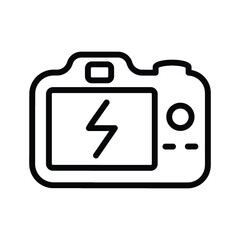 Camera flash on icon