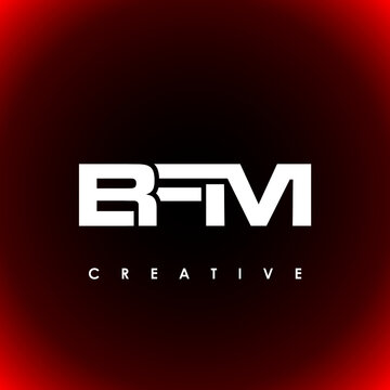 BFM Letter Initial Logo Design Template Vector Illustration