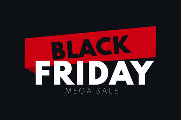 Fototapeta na wymiar Black Friday Sale Banner. Vector sale background. Template for promotion, advertising, and social ads.
